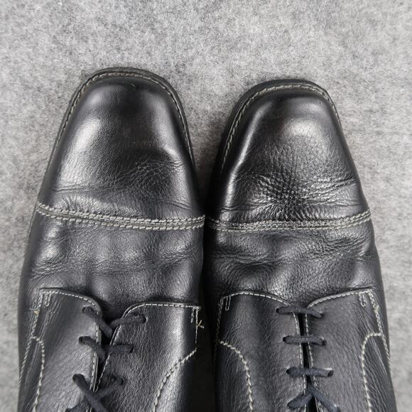 Sandro Moscoloni Shoes Mens 10.5 Derby Oxford Dress Leather Black Cap Square Toe main image 2